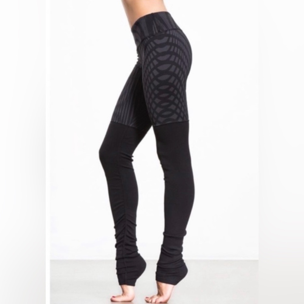 High-Rise Black Patterned Leggings - Women's Pants & Jumpsuits
